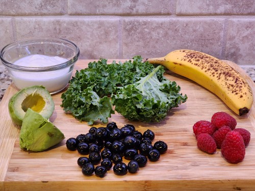 Mixed Fruits and Veggies Smoothie Ingredients