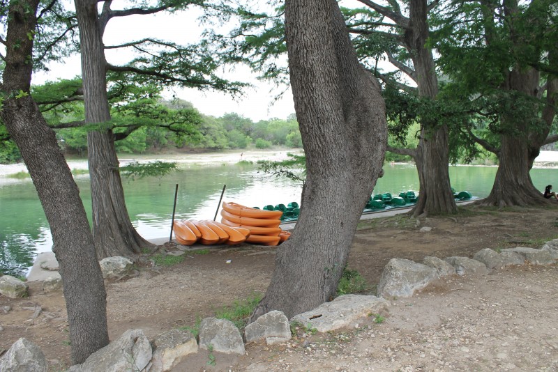 River Frio kayaks at Garner State Park
